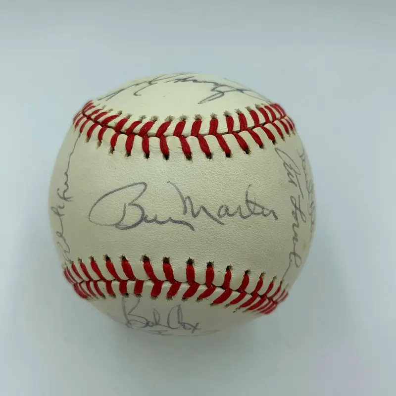 1977 New York Yankees World Series Champs Team Signed Baseball With JSA COA