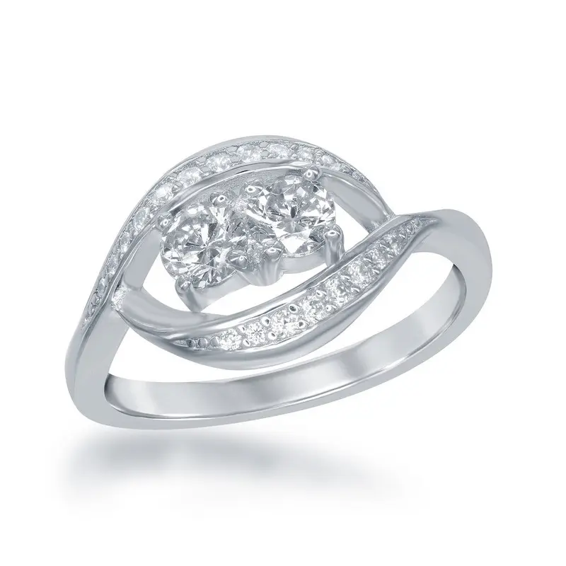 Sterling Silver Marquise Shaped CZ Ring