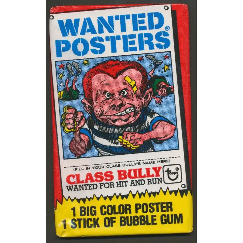 1980 Topps Wanted Posters Unopened Wax Pack