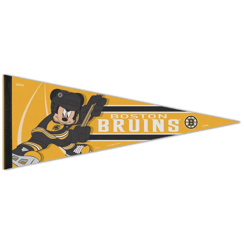 Boston Bruins "Mickey Slapshot" Official NHL/Disney Premium Felt Pennant - Wincraft Inc.