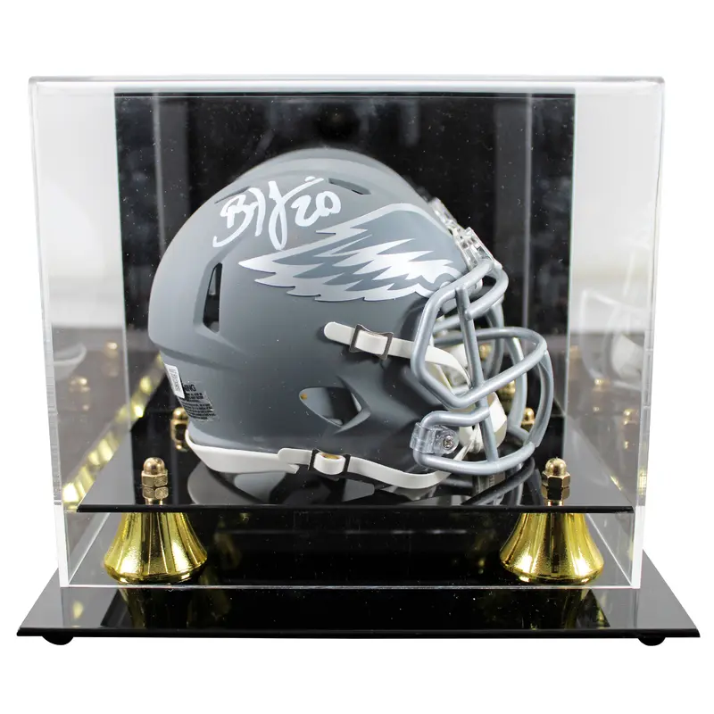 Eagles Brian Dawkins Signed Slate Speed Mini Helmet W/ Case BAS Witnessed