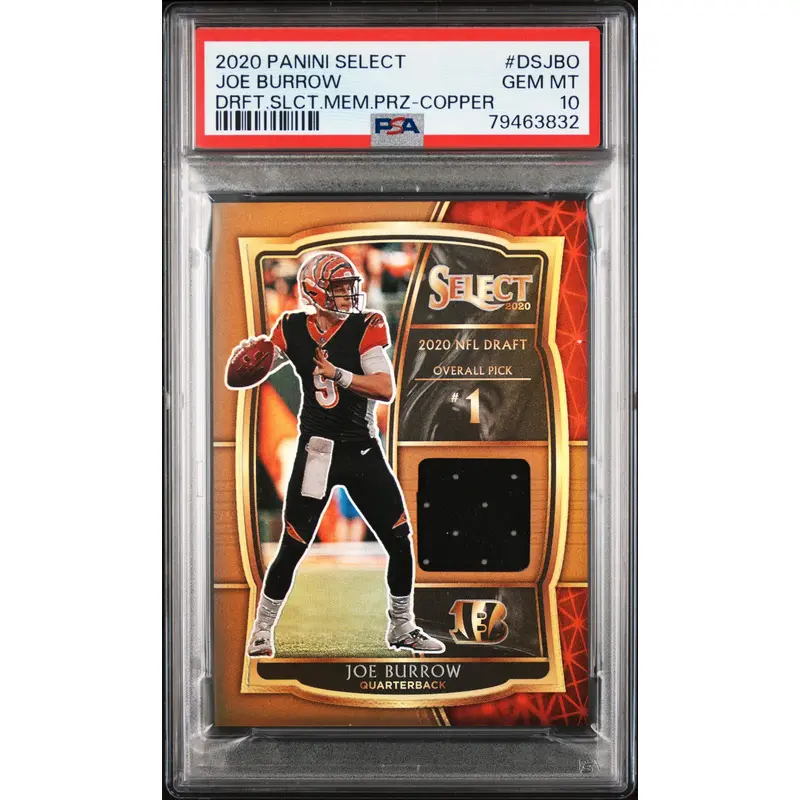 Joe Burrow 2020 Panini Select Draft Selections Copper Jersey #35/49 PSA 10 Gem Mint