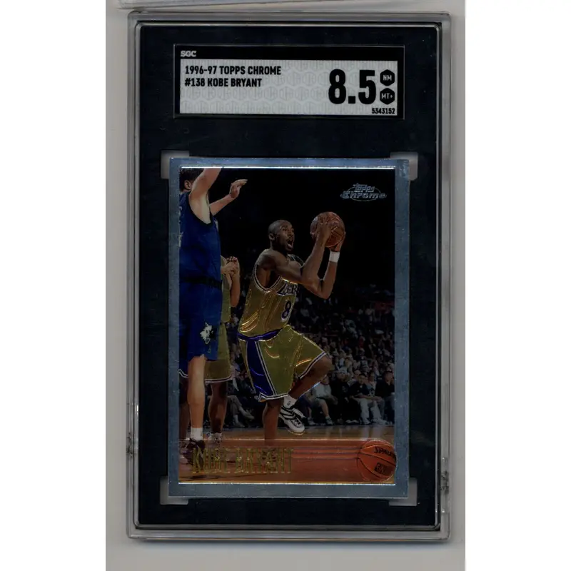 Kobe Bryant 1996-97 Topps Chrome Rookie #138 SGC 8.5 Near Mint Mint+
