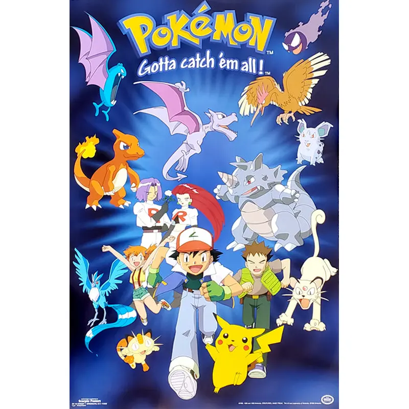 Pokemon "Running to Glory" Gotta Catch 'Em All Poster - Scorpio Posters 1999