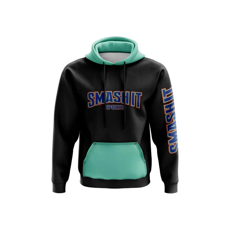 Smash It Sports Fleece Hoodie - Teal/Royal/Orange