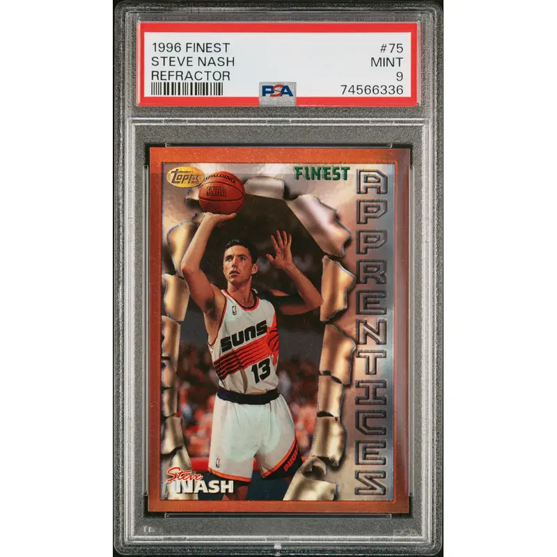 Steve Nash 19196 Topps Finest Refractor #75 PSA 9 Mint
