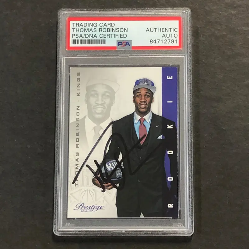 2012-13 Panini Prestige #207 Thomas Robinson Signed Card AUTO PSA Slabbed RC Kings