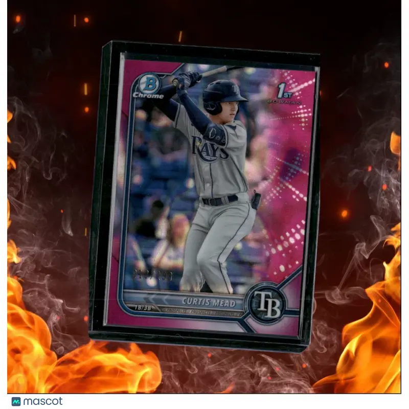 2022 Bowman Chrome Curtis Mead 1st Prospect Pink Lava Refractor 013/199 #BCP-10