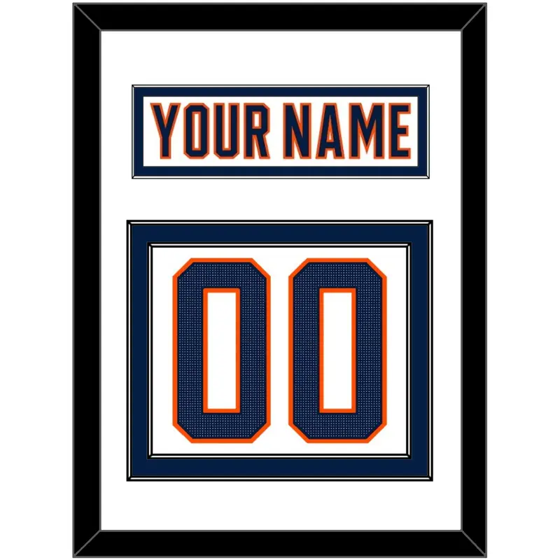 Edmonton Nameplate & Number (Back) - Road White (2017-2022) - Double Mat 2