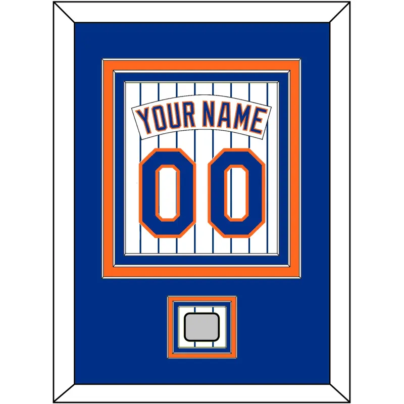 New York Nameplate, Number & World Series Patch - Home Pinstripes (1983-1986) - Triple Mat 2