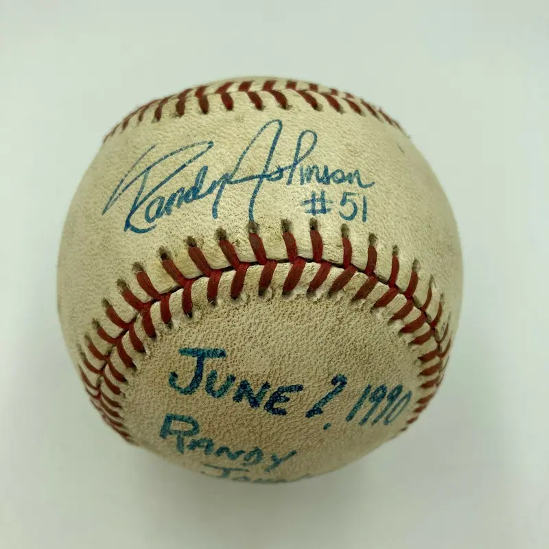 Historic Randy Johnson First No Hitter Game Used Signed Baseball Beckett COA