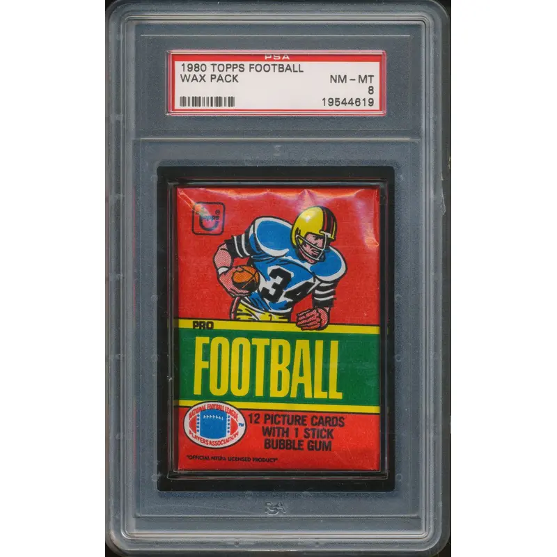 1980 Topps Football Unopened Wax Pack PSA 8