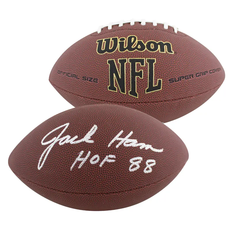 Steelers Jack Ham "HOF 88" Signed Wilson Super Grip Nfl Football BAS Witnessed