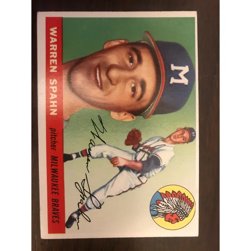 1955 Topps Warren Spahn Baseball Card #31