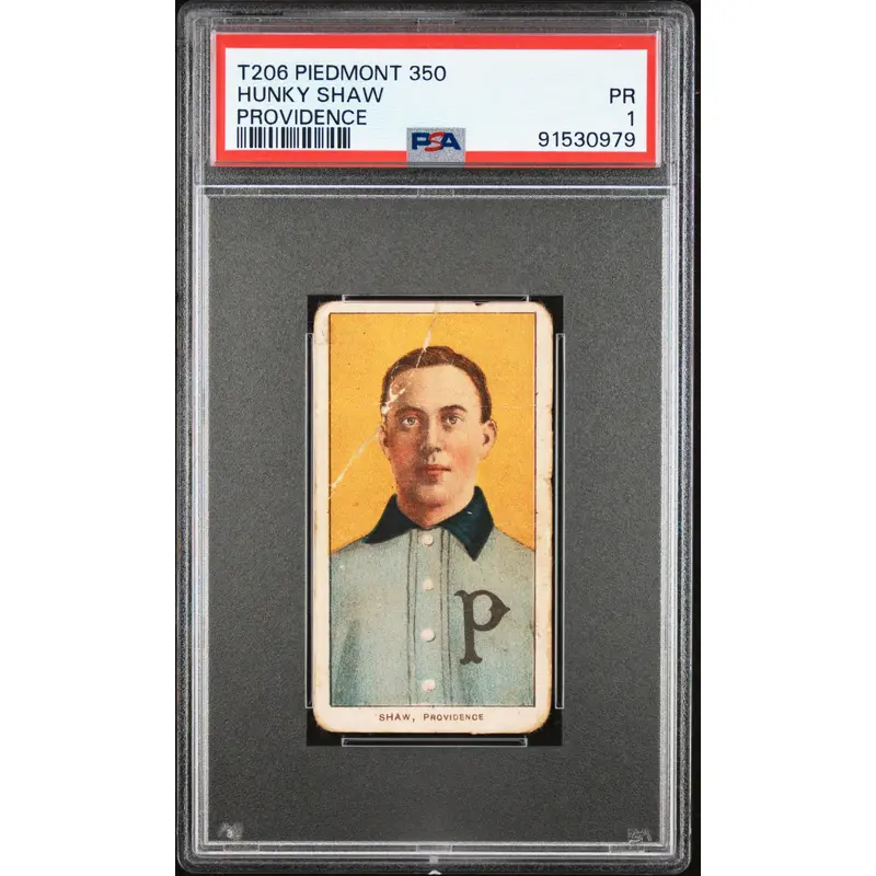 Hunky Shaw 1909-11 T206 Piedmont 350 PSA 1 Poor