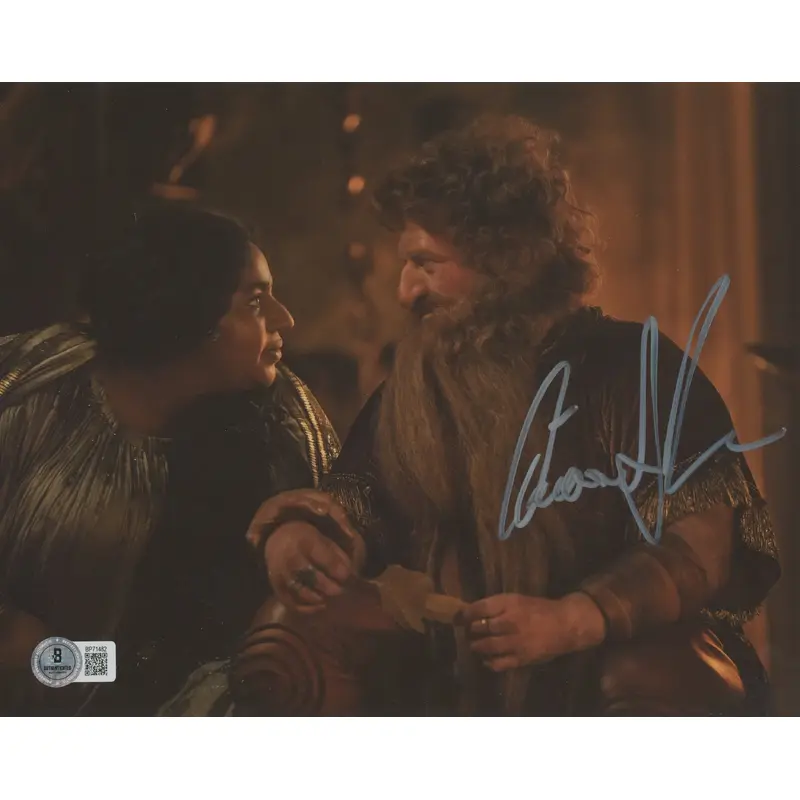 Owain Arthur Lord of the Rings The Rings of Power Signed 8x10 Photo BAS #BP71482