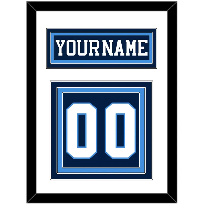 Pittsburgh Nameplate & Number (Back) - Road Blue (1977-1980) - Triple Mat 1