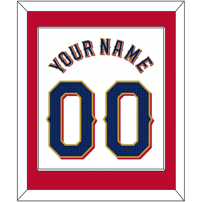 Texas Name & Number - Home White - Single Mat 2