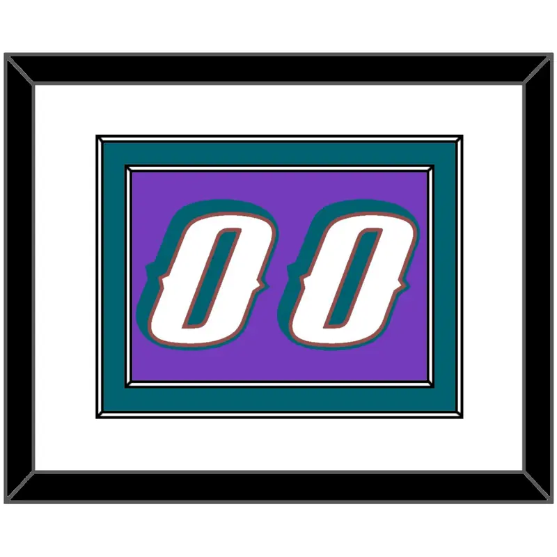 Utah Number - Road Purple (1996-2004) - Double Mat 1