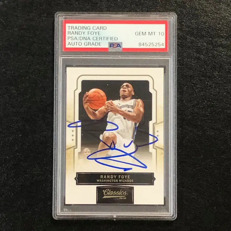 2009-10 Classics Basketball #83 Randy Foye Signed Card AUTO 10 PSA Slabbed Wizards