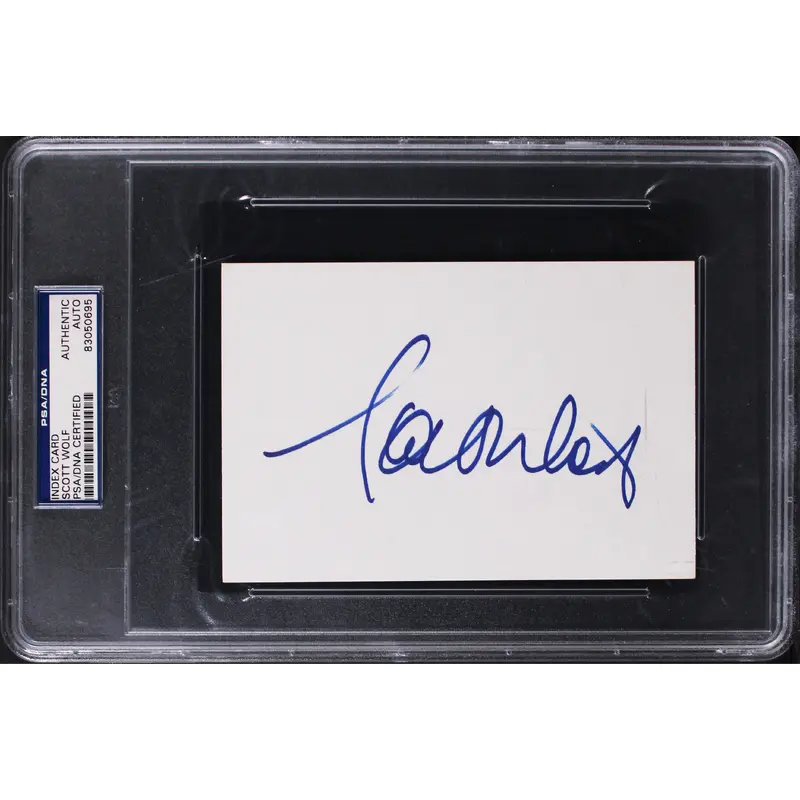 Scott Wolf Party of Five Authentic Signed 4x6 Index Card PSA/DNA Slabbed