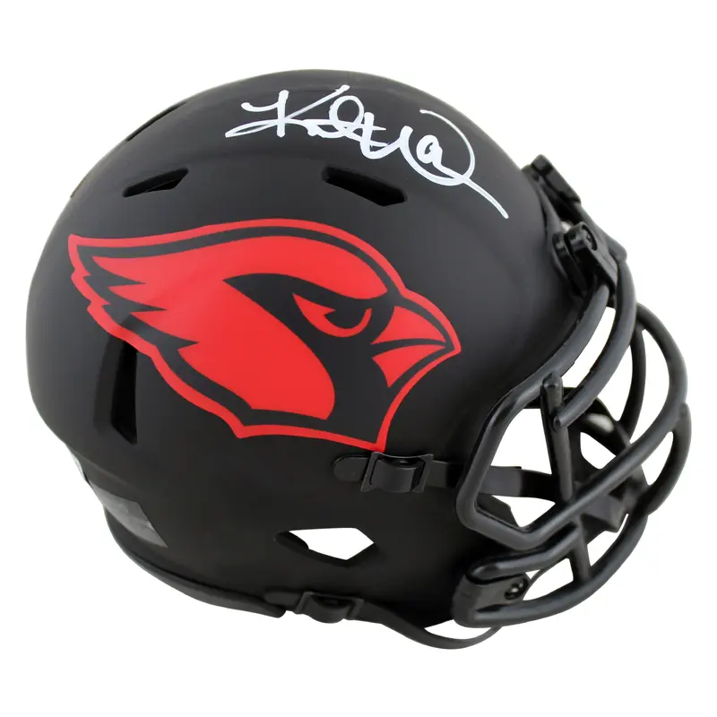 Cardinals Kurt Warner Authentic Signed Eclipse Speed Mini Helmet BAS Witnessed
