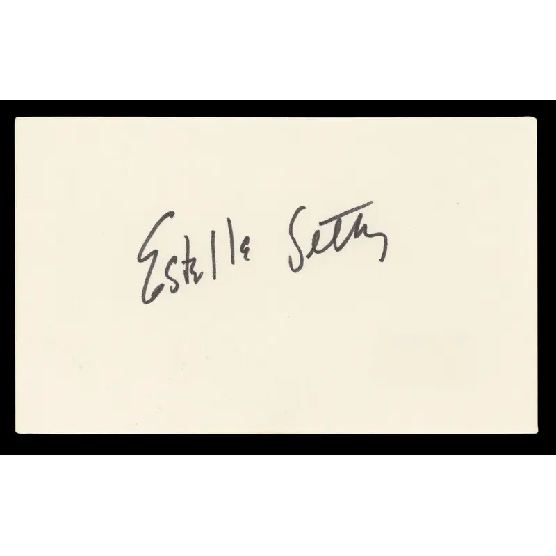 Estelle Getty The Golden Girls Authentic Signed 3x5 Index Card BAS #BL98510