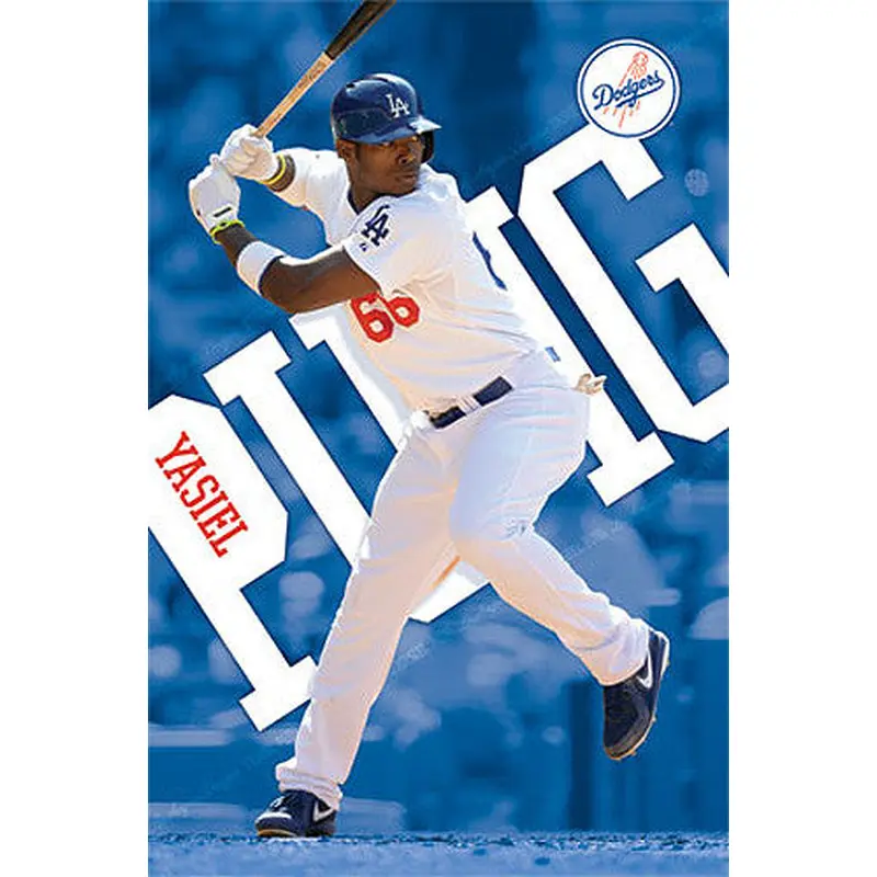 Yasiel Puig "Masher" L.A. Dodgers MLB Action Poster - Costacos Sports 2013