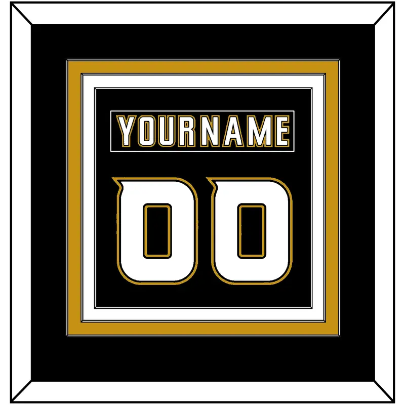 Anaheim Nameplate & Number (Back) Combined - Home Black (2006-2014) - Triple Mat 2
