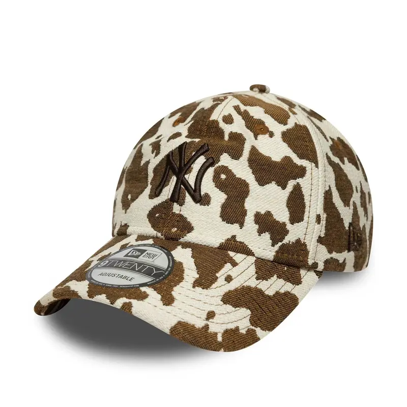 New York Yankees MLB Cow Print Brown 9TWENTY Adjustable Cap