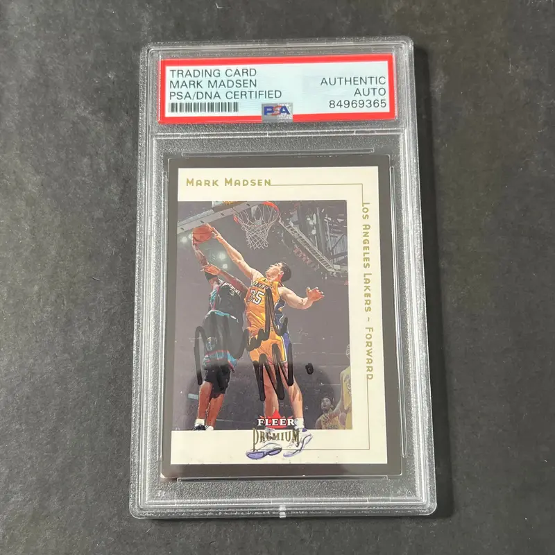 2000-01 Fleer #33 Mark Madsen Signed Card AUTO PSA Slabbed Lakers