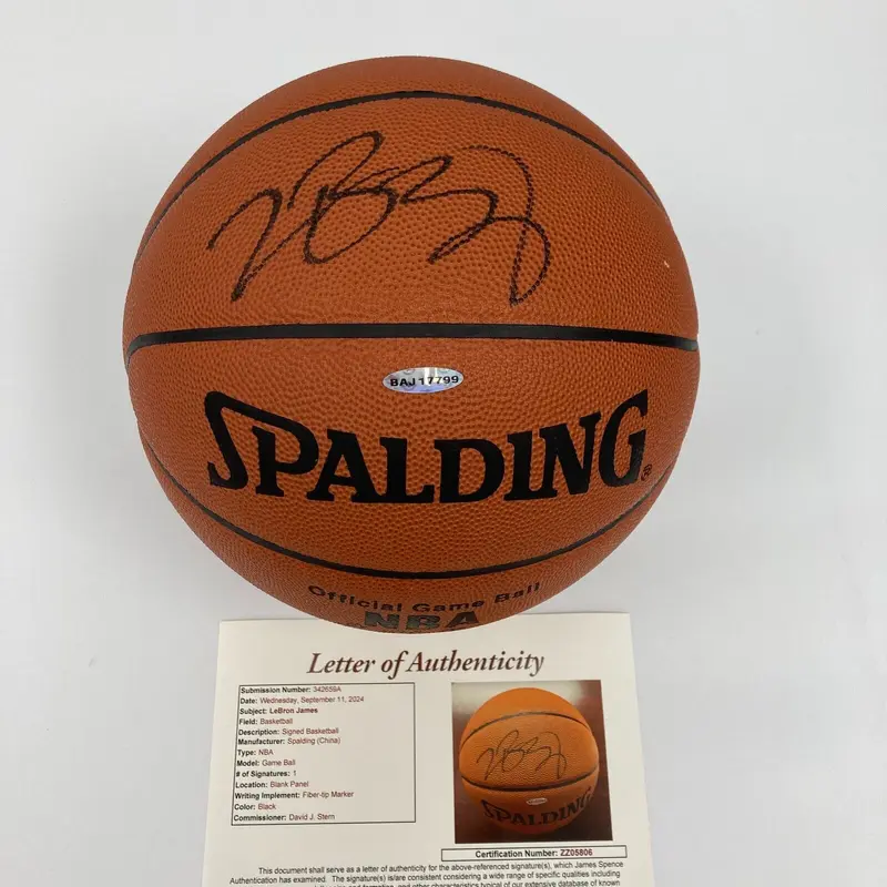LeBron James Signed Spalding Official Game Basketball UDA Upper Deck & JSA COA