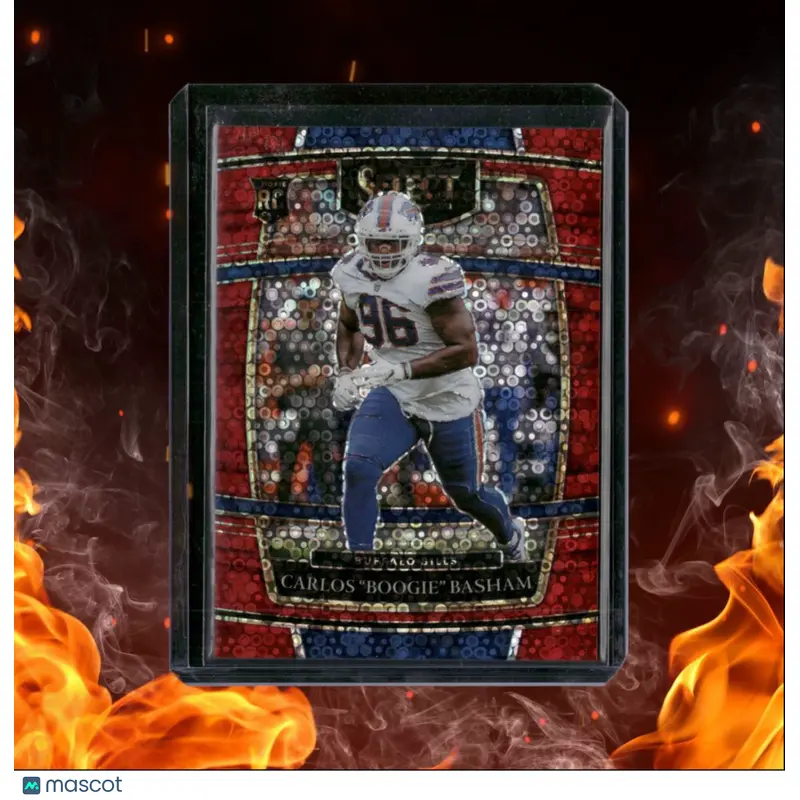 2021 Panini Select Carlos "Boogie" Basham Red No Huddle Prizm Rookie 22/49 #92