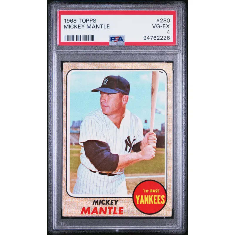 Mickey Mantle 1968 Topps #280 PSA 4 VG-EX 2226