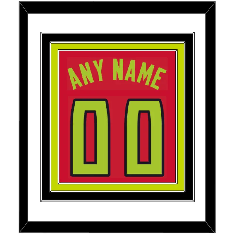 Atlanta Name & Number - Red Icon (2015-2020) - Triple Mat 1