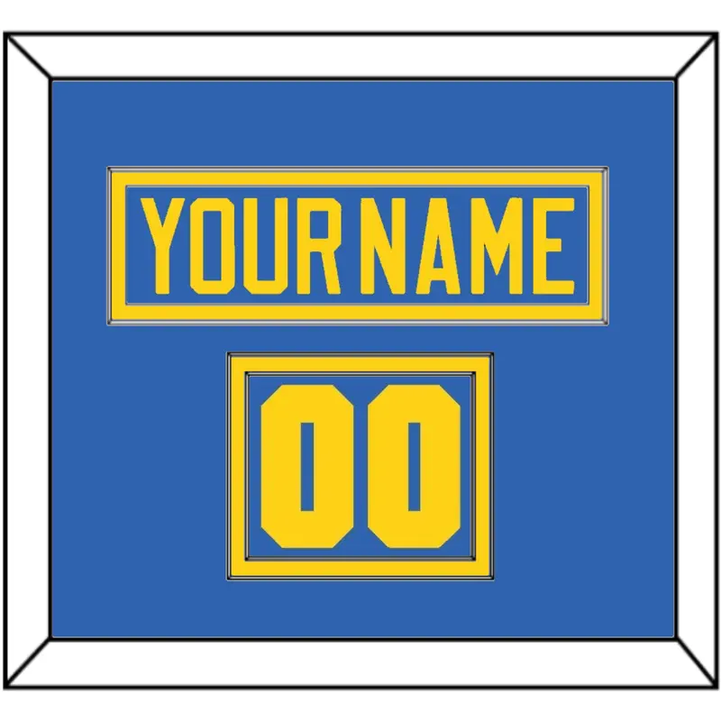Sweden Mens Hockey Nameplate & Number (Shoulder) - 2006 Olympics Road Blue - Double Mat 2