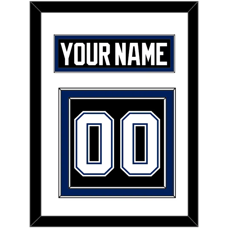 Tampa Bay Nameplate & Number (Back) - Road Black (2001-2007) - Double Mat 1