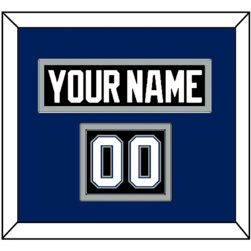 Tampa Bay Nameplate & Number (Shoulder) - Road Black (2001-2007) - Double Mat 3