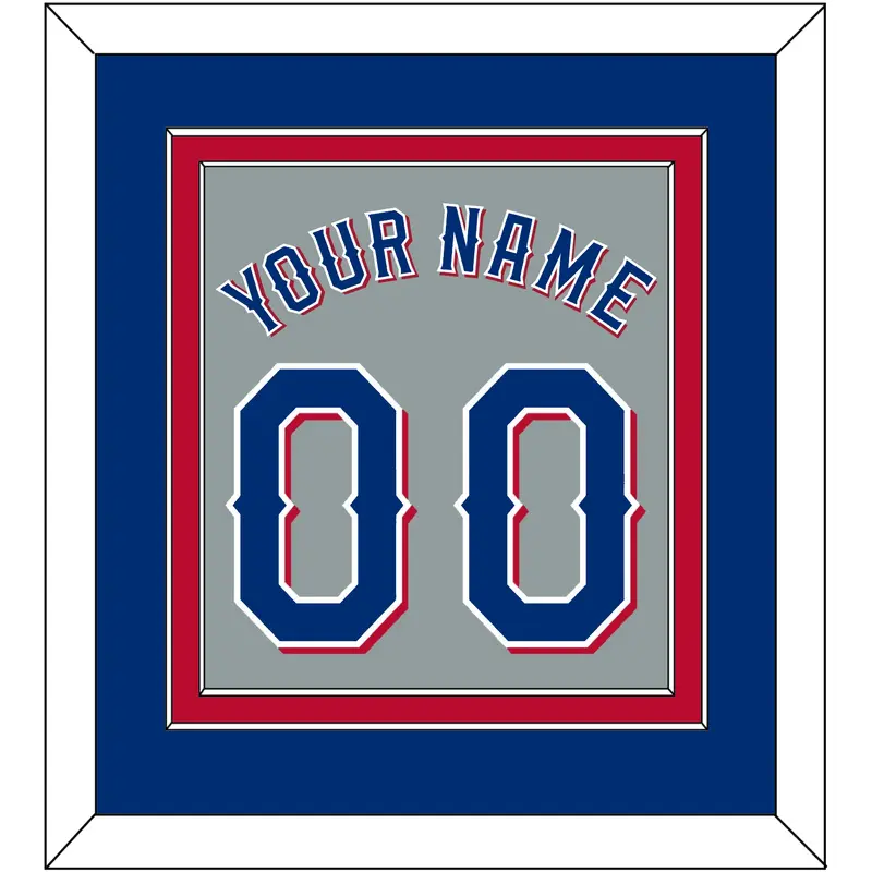 Texas Name & Number - Road Gray (2020-2023) - Double Mat 3