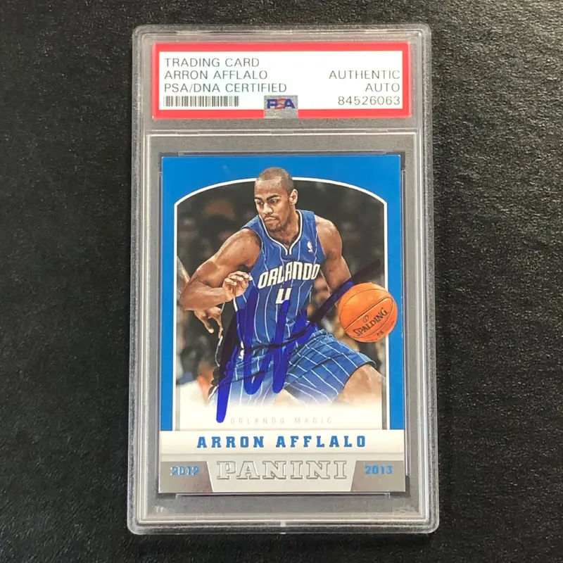2012-13 Panini Basketball #16 Arron Afflalo Signed Card AUTO PSA/DNA Slabbed Magic