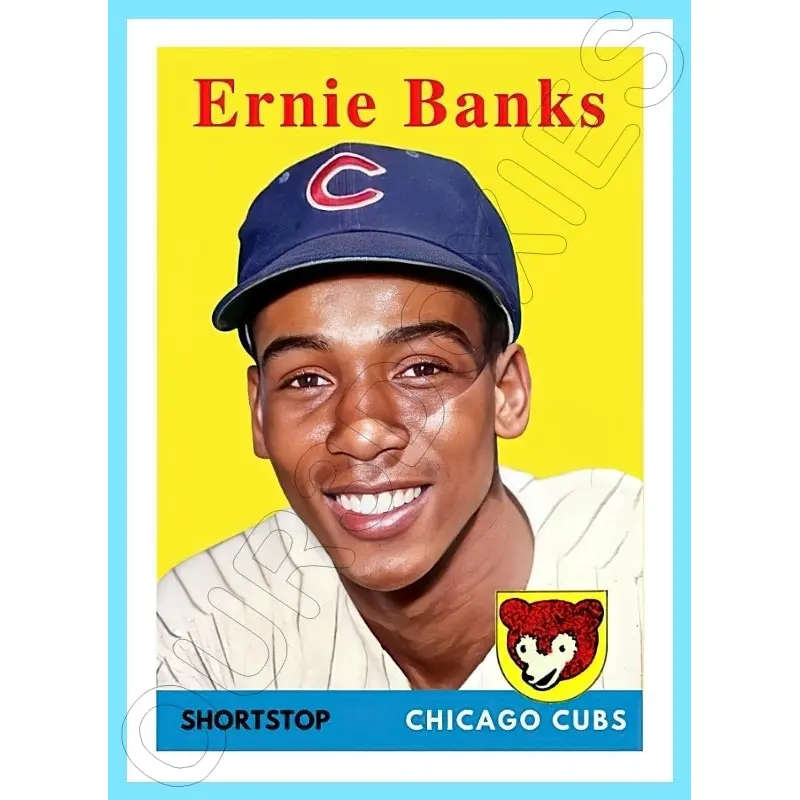 Ernie Banks 1958 Topps Custom Card - 4113