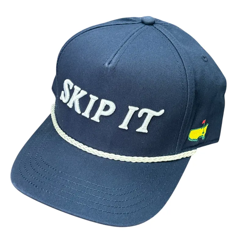 2025 Masters Augusta National GC Navy Skip It Embroidered Rope Snapback Hat