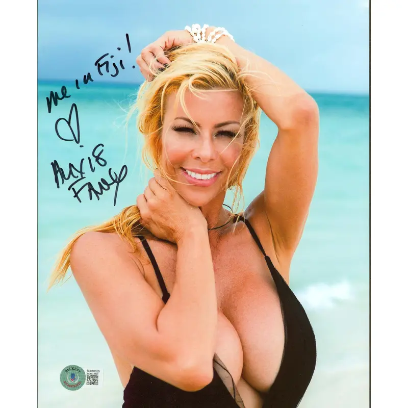 Alexis Fawx Adult Film Star "Me In Fiji!" Signed 8x10 Sexy Photo BAS #BJ018629