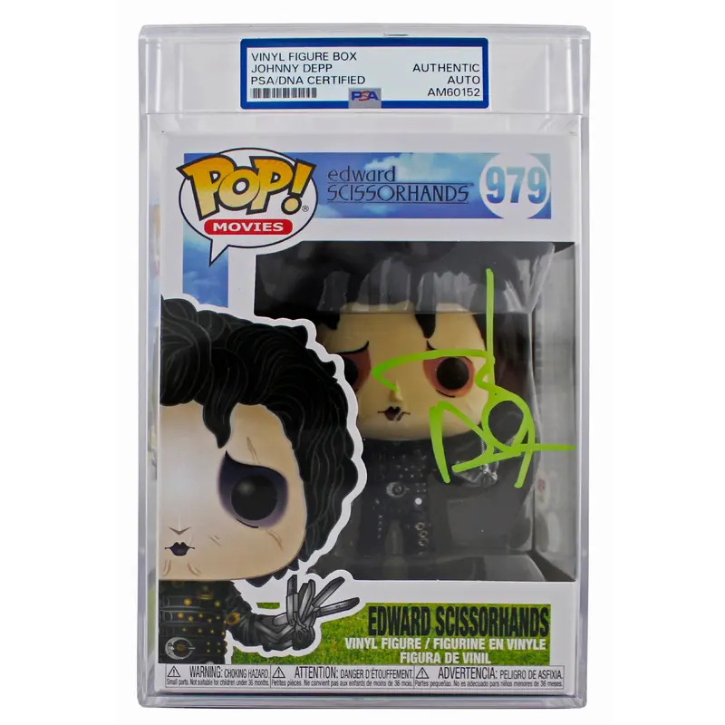 Johnny Depp Edward Scissorhands Signed #979 Funko Pop Vinyl Figure PSA & JSA