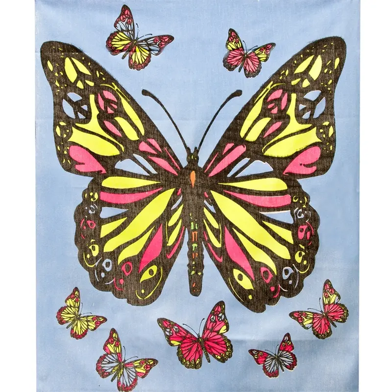 Peace Butterfly - Blacklight Tapestry
