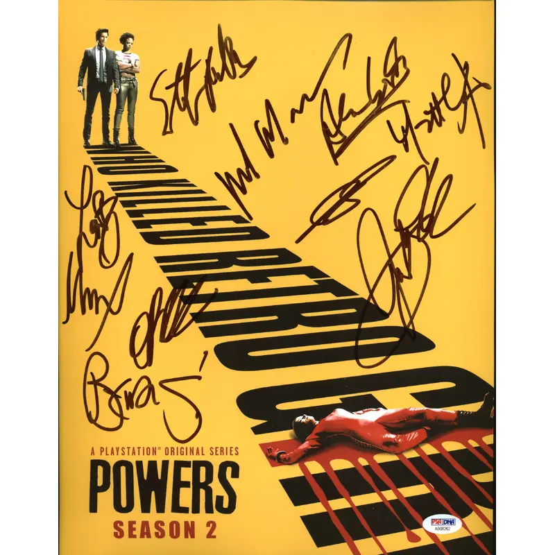 Powers (Logan Browning, Michael Madsen +9) Signed 11X14 Photo PSA/DNA #AB08262