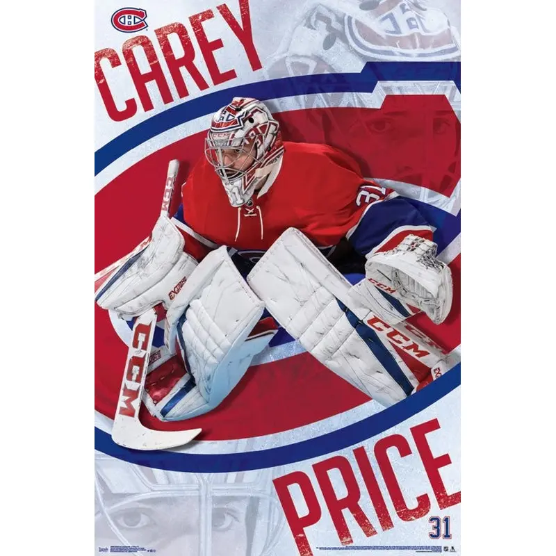 Carey Price "Focus" Montreal Canadiens Goalie NHL Action Poster - Trends International