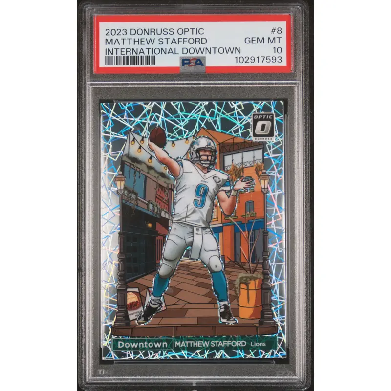 Matthew Stafford 2023 Donruss Optic Downtown PSA 10 Gem Mint