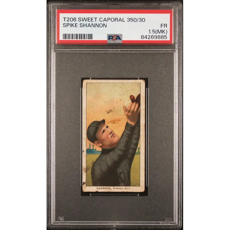 Spike Shannon 1909-11 T206 Sweet Caporal 350/30 PSA 1.5 Fair MK