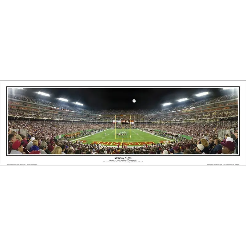 Washington Redskins FedEx Field Game Night Panoramic Poster Print - Everlasting